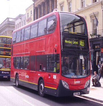 the unusual site of a london bus in dublin city